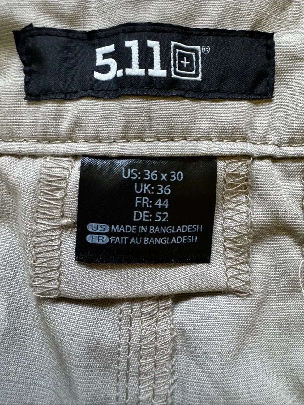 NWT 5.11 Tactical ABR Pro Cargo Work Pants Khaki 36x30 Style 74512